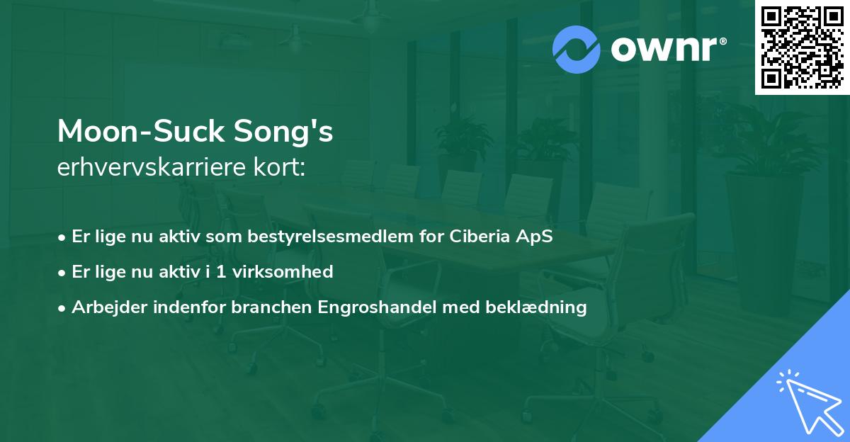 Moon-Suck Song's erhvervskarriere kort