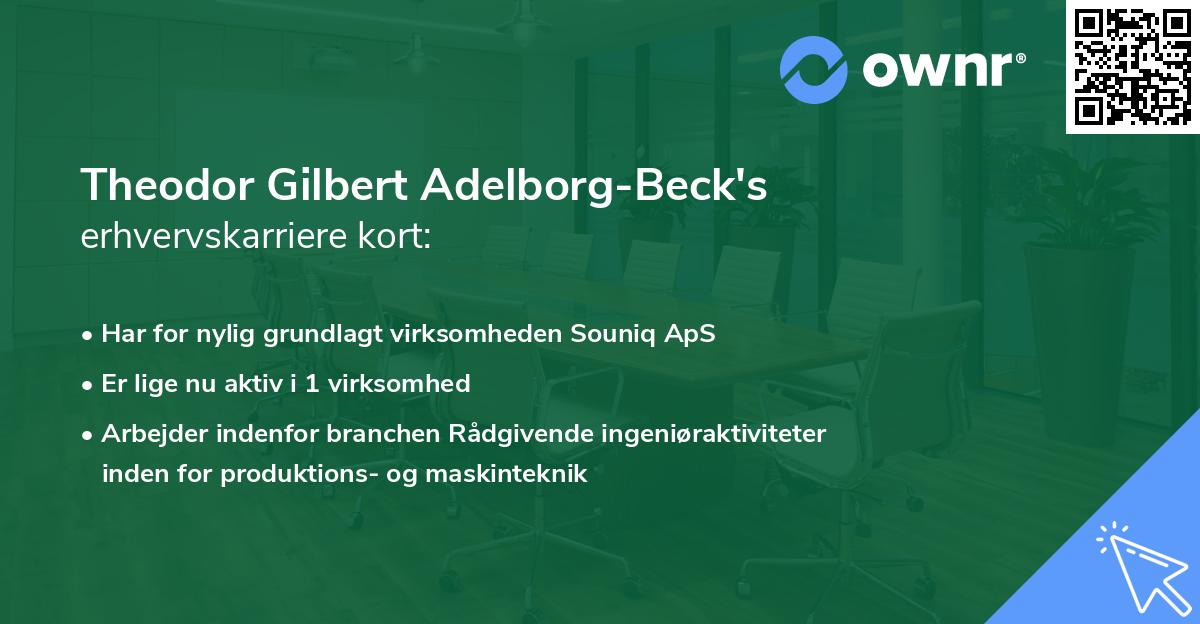 Theodor Gilbert Adelborg-Beck's erhvervskarriere kort