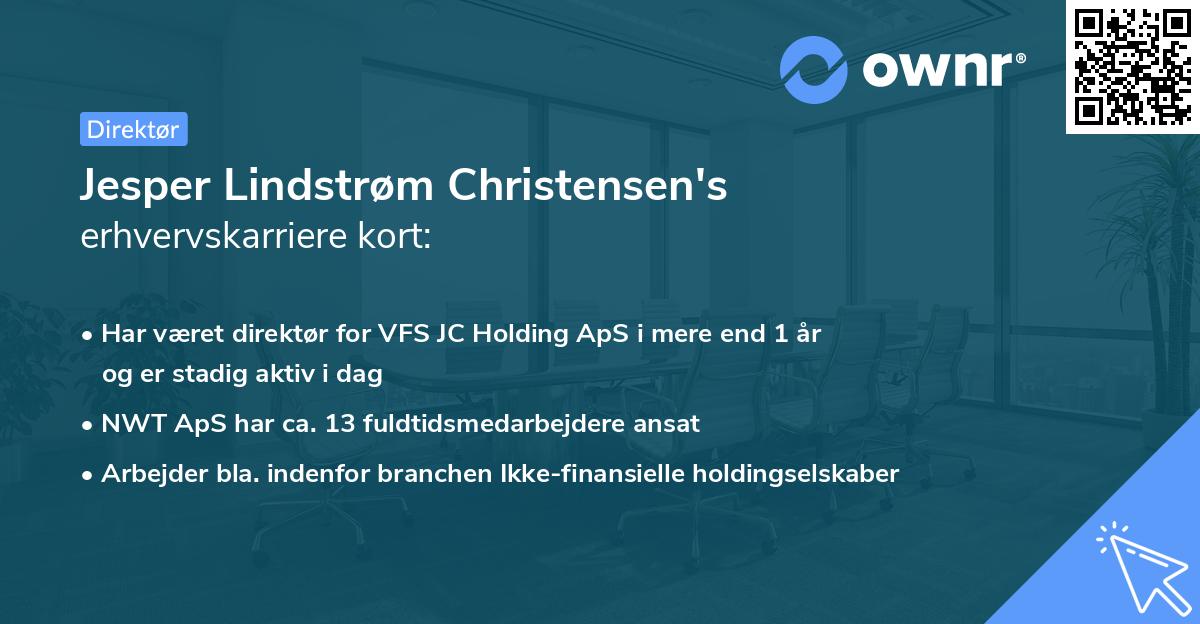 Jesper Lindstrøm Christensen's erhvervskarriere kort