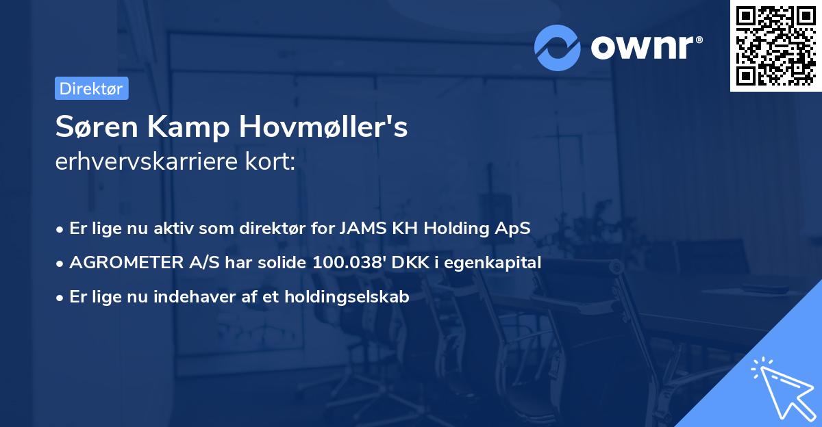 Søren Kamp Hovmøller's erhvervskarriere kort