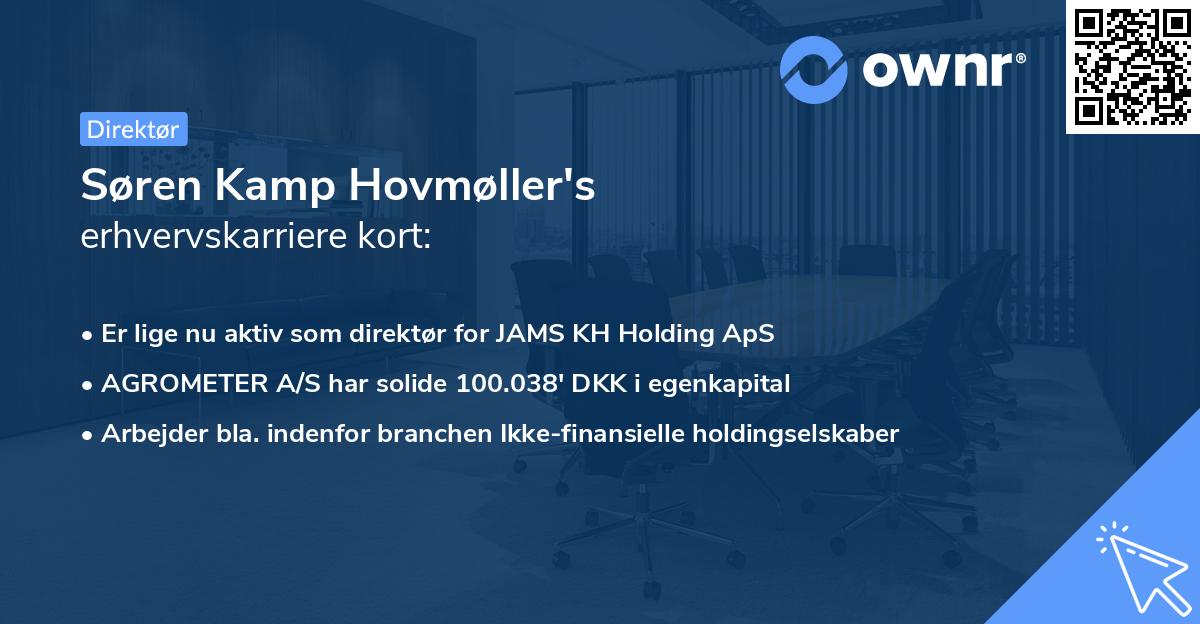 Søren Kamp Hovmøller's erhvervskarriere kort