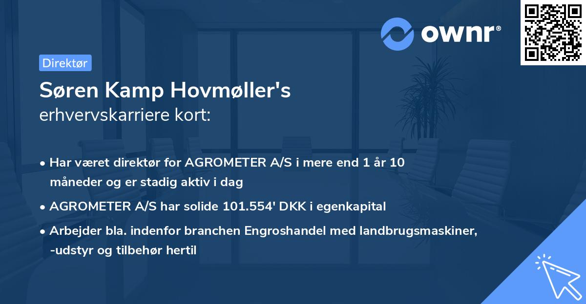 Søren Kamp Hovmøller's erhvervskarriere kort
