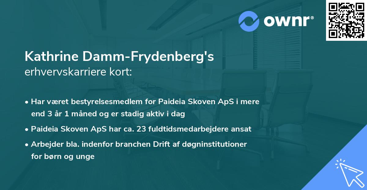 Kathrine Damm-Frydenberg's erhvervskarriere kort