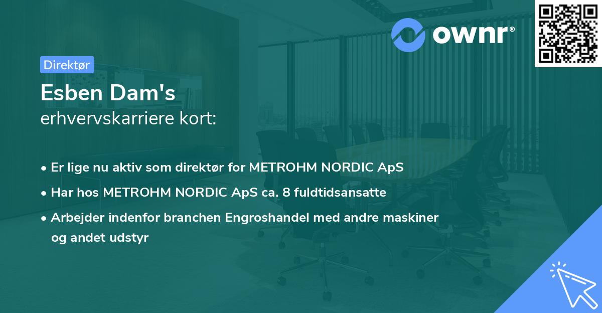 Esben Dam's erhvervskarriere kort