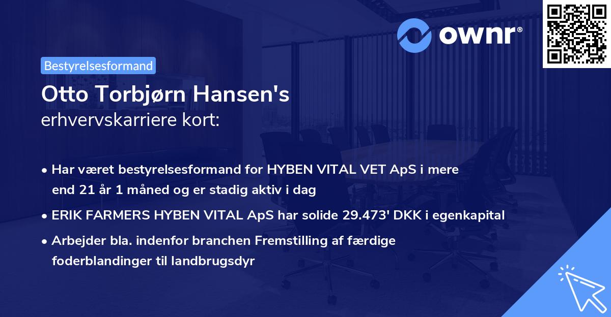 Otto Torbjørn Hansen's erhvervskarriere kort