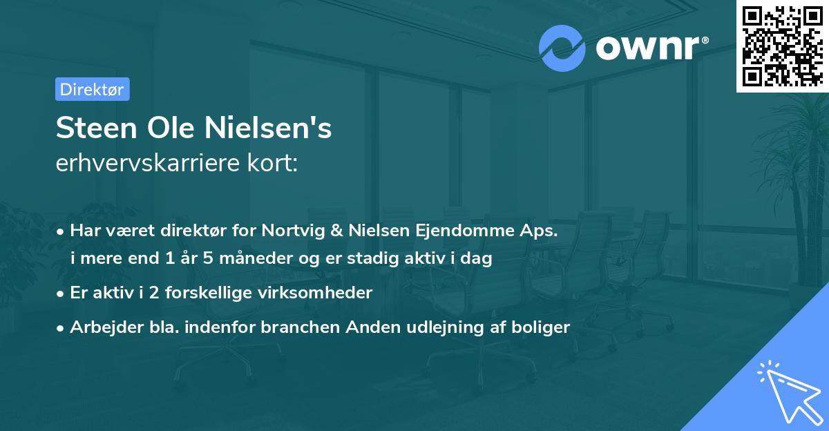 Steen Ole Nielsen's erhvervskarriere kort