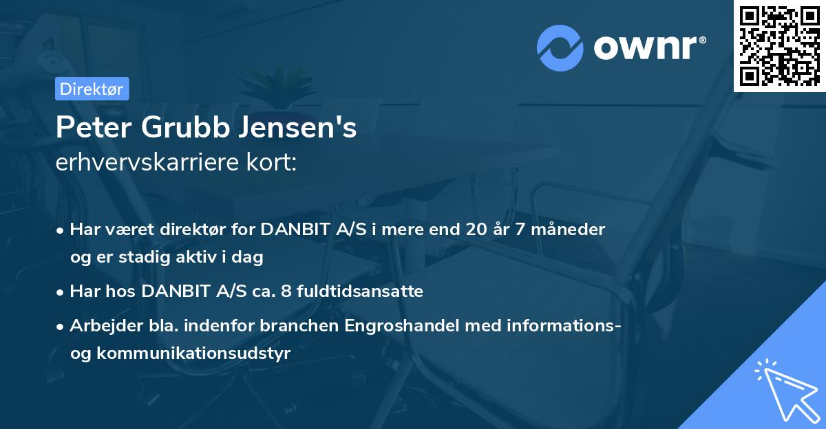Peter Grubb Jensen's erhvervskarriere kort