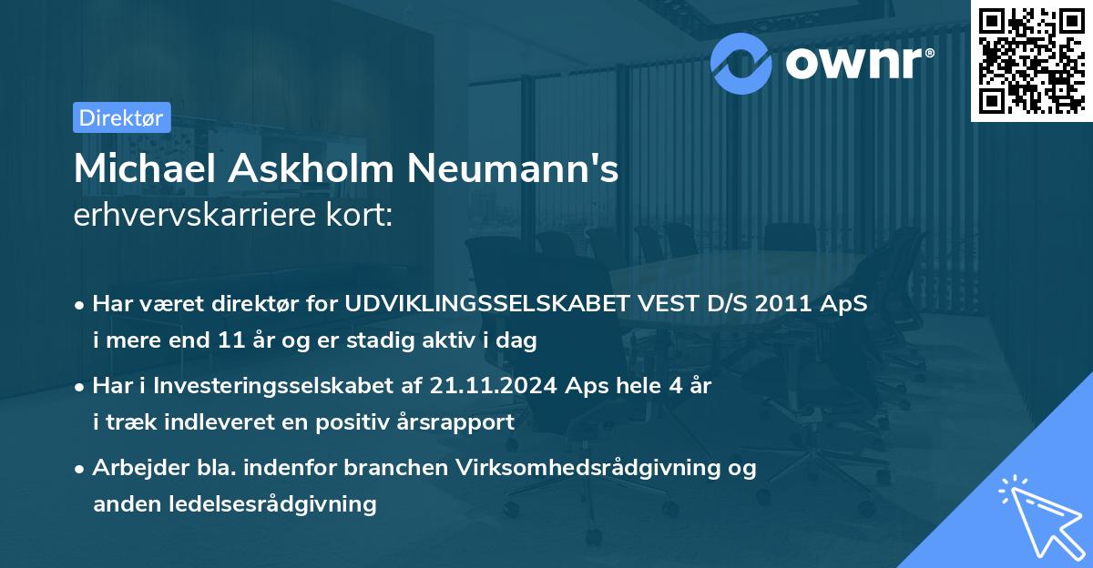Michael Askholm Neumann's erhvervskarriere kort