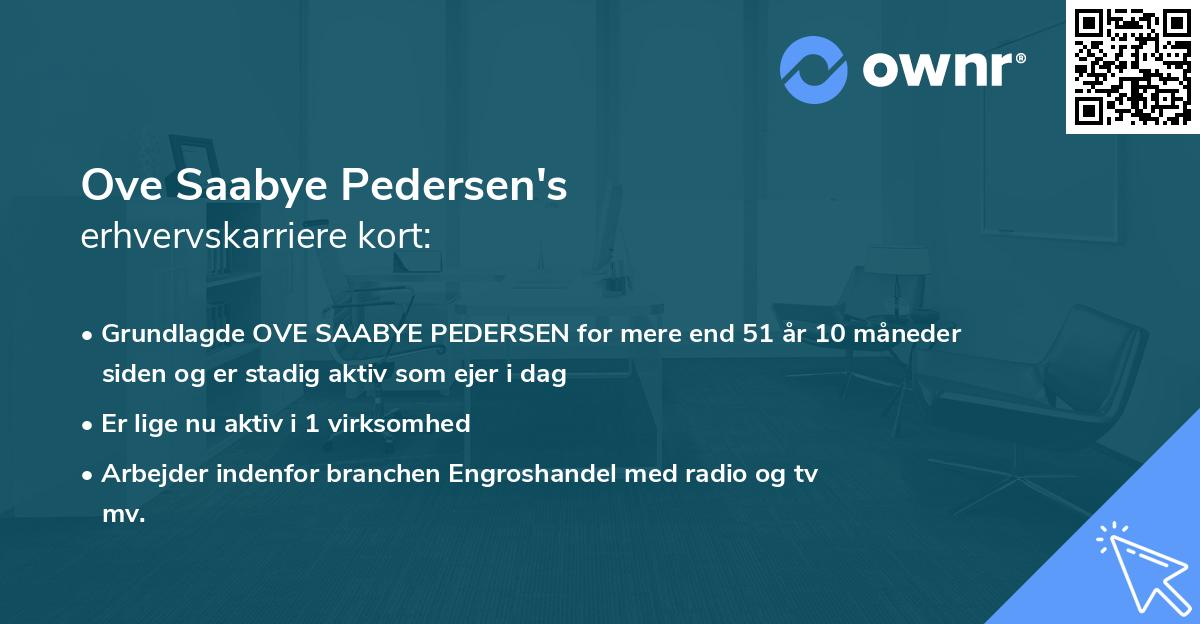 Ove Saabye Pedersen's erhvervskarriere kort