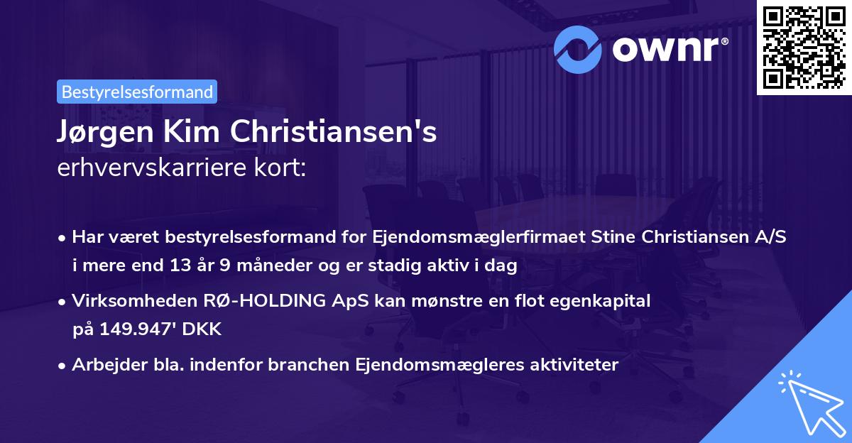 Jørgen Kim Christiansen's erhvervskarriere kort