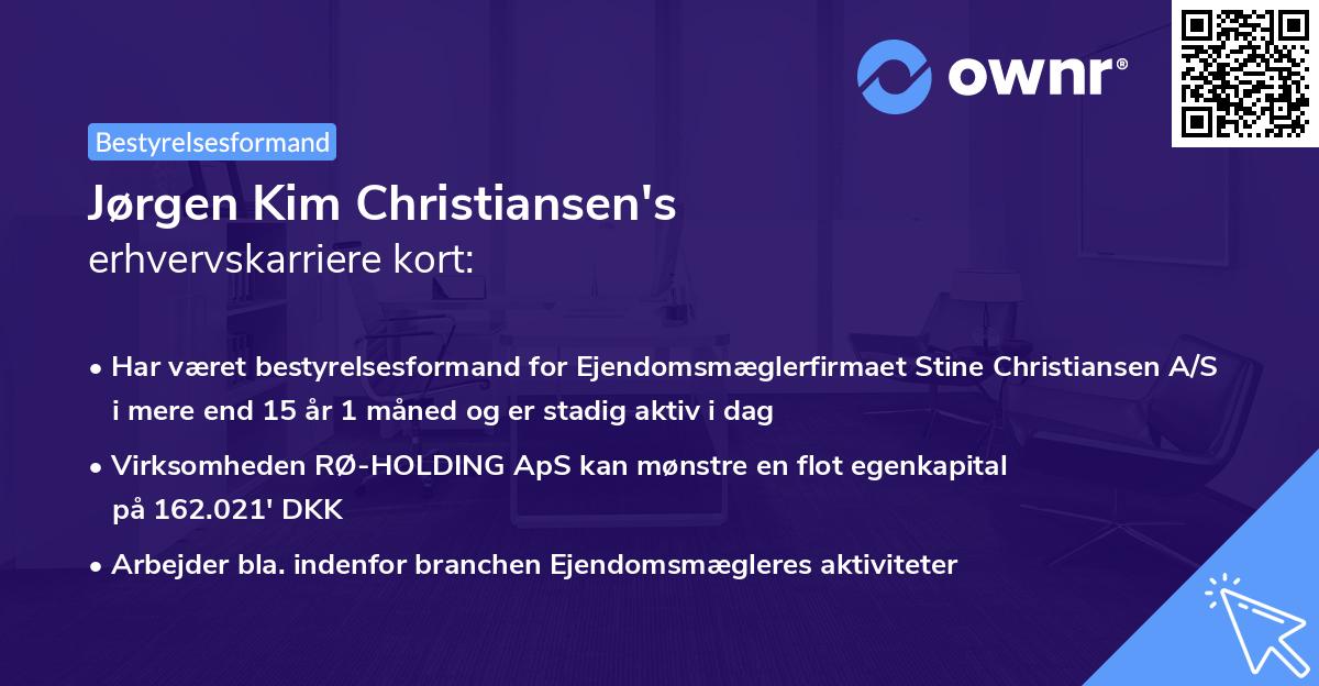Jørgen Kim Christiansen's erhvervskarriere kort