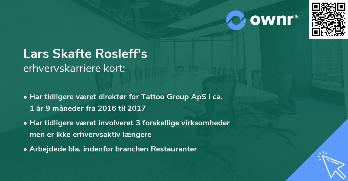 Lars Skafte Rosleff's erhvervskarriere kort