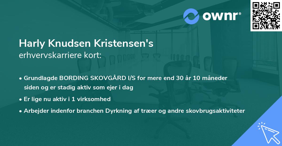 Harly Knudsen Kristensen's erhvervskarriere kort