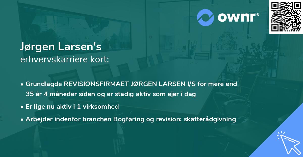 Jørgen Larsen's erhvervskarriere kort