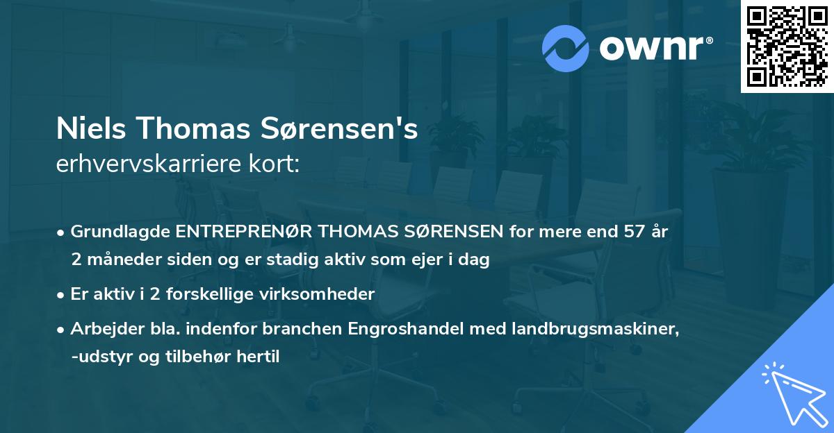 Niels Thomas Sørensen's erhvervskarriere kort