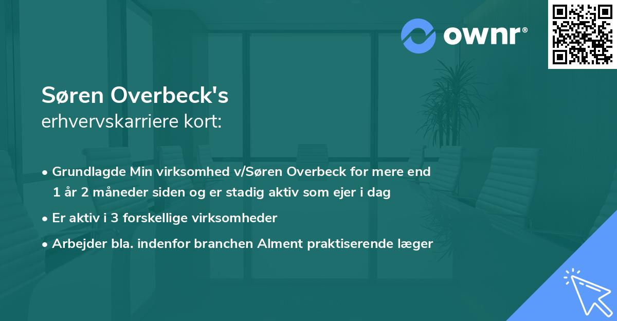 Søren Overbeck's erhvervskarriere kort