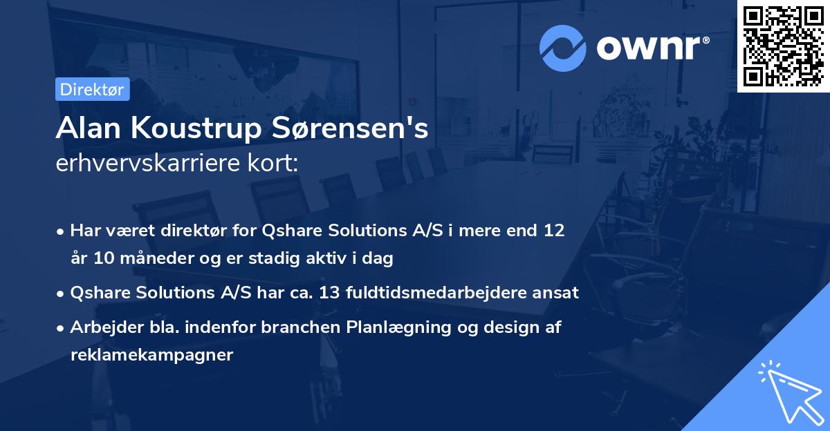 Alan Koustrup Sørensen's erhvervskarriere kort