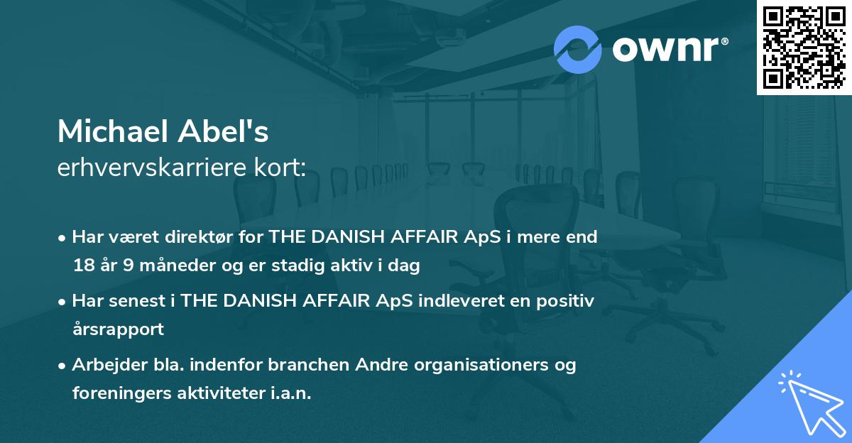 Michael Abel's erhvervskarriere kort