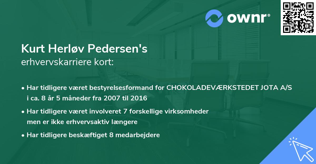 Kurt Herløv Pedersen's erhvervskarriere kort