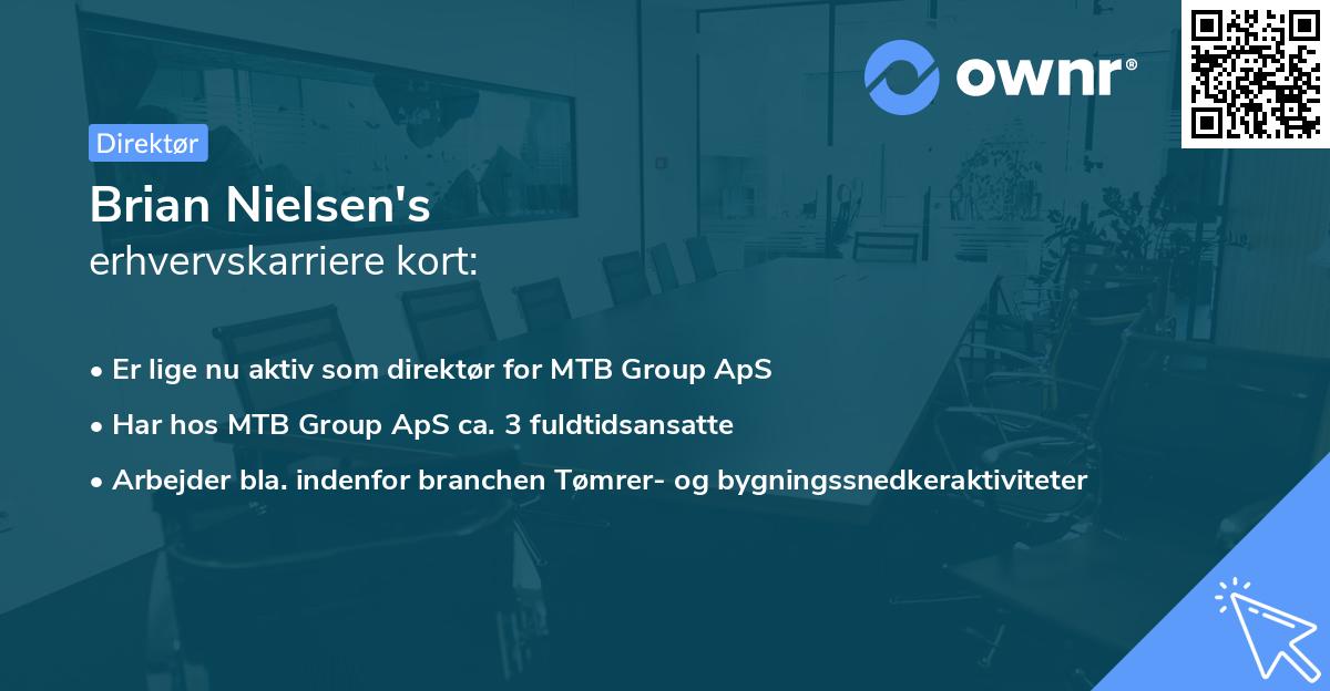 Brian Nielsen's erhvervskarriere kort