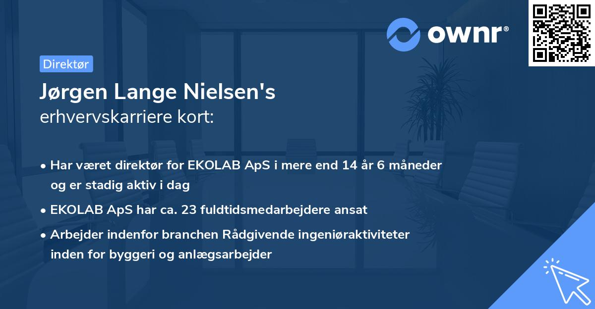 Jørgen Lange Nielsen's erhvervskarriere kort