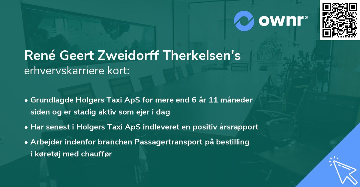 René Geert Zweidorff Therkelsen's erhvervskarriere kort