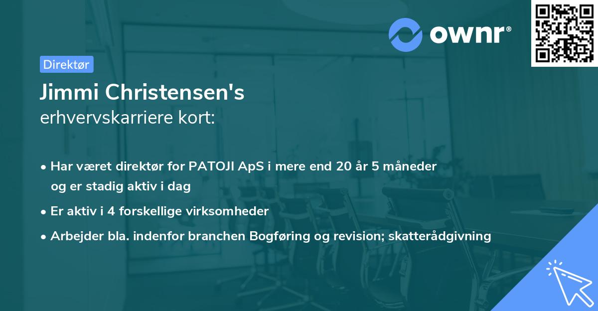 Jimmi Christensen's erhvervskarriere kort