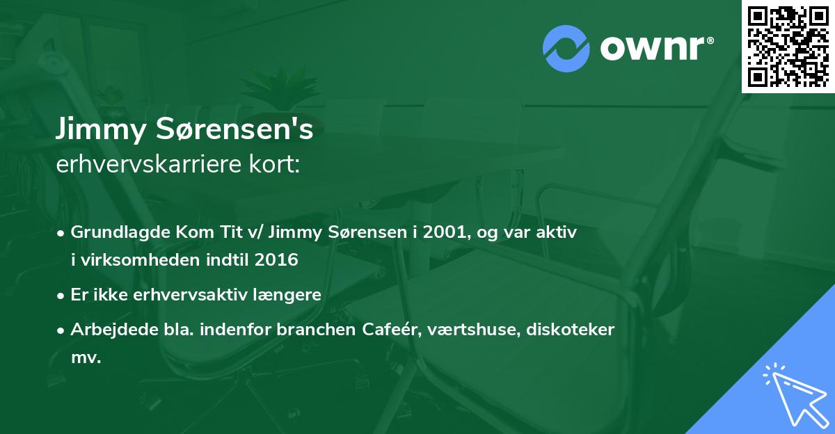 Jimmy Sørensen's erhvervskarriere kort