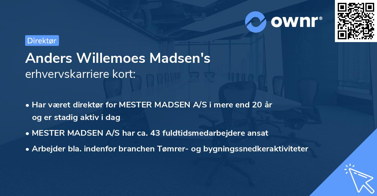 Anders Willemoes Madsen's erhvervskarriere kort