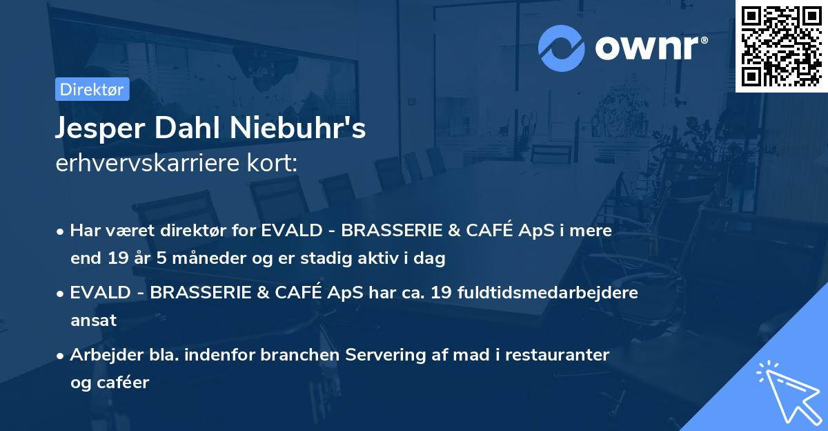 Jesper Dahl Niebuhr's erhvervskarriere kort