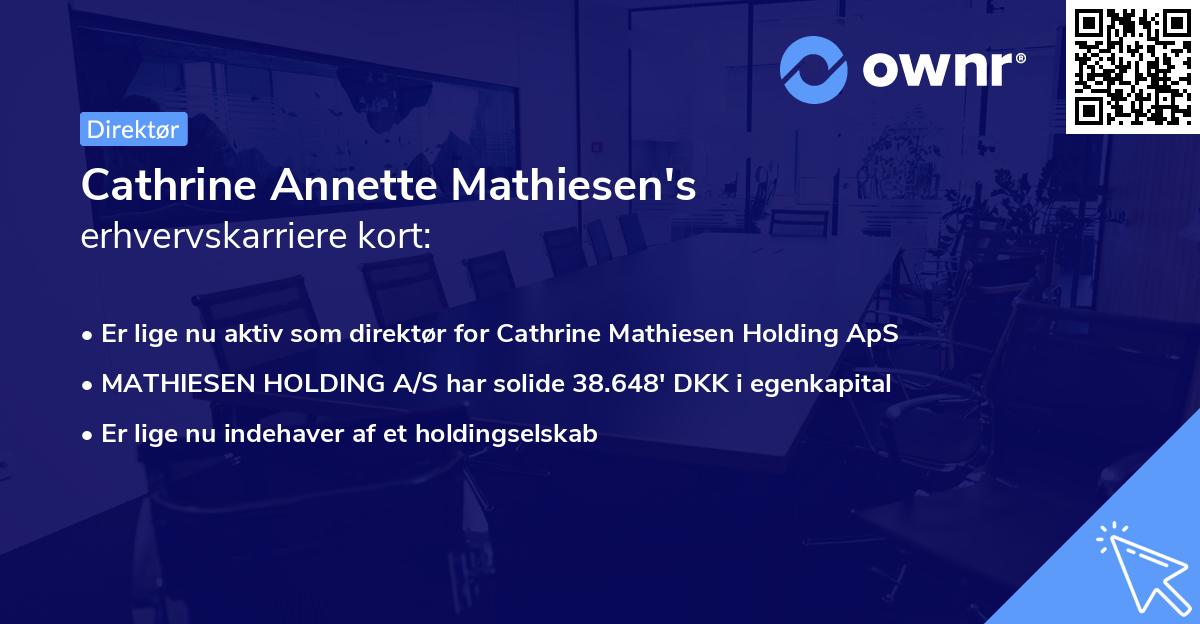 Cathrine Annette Mathiesen's erhvervskarriere kort