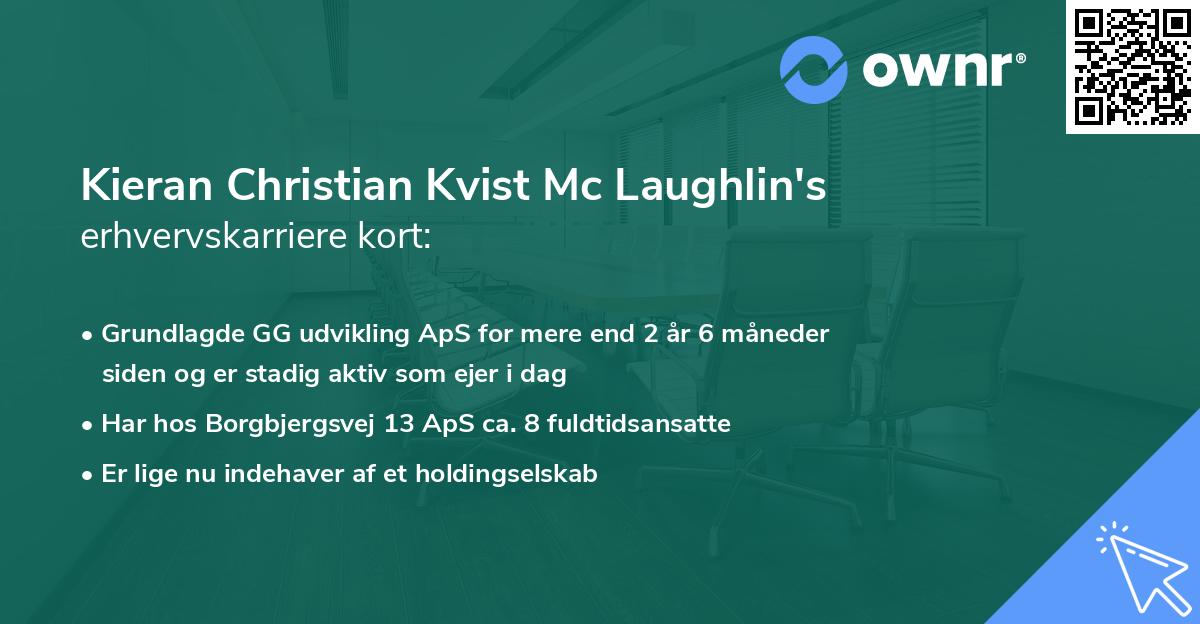 Kieran Christian Kvist Mc Laughlin's erhvervskarriere kort