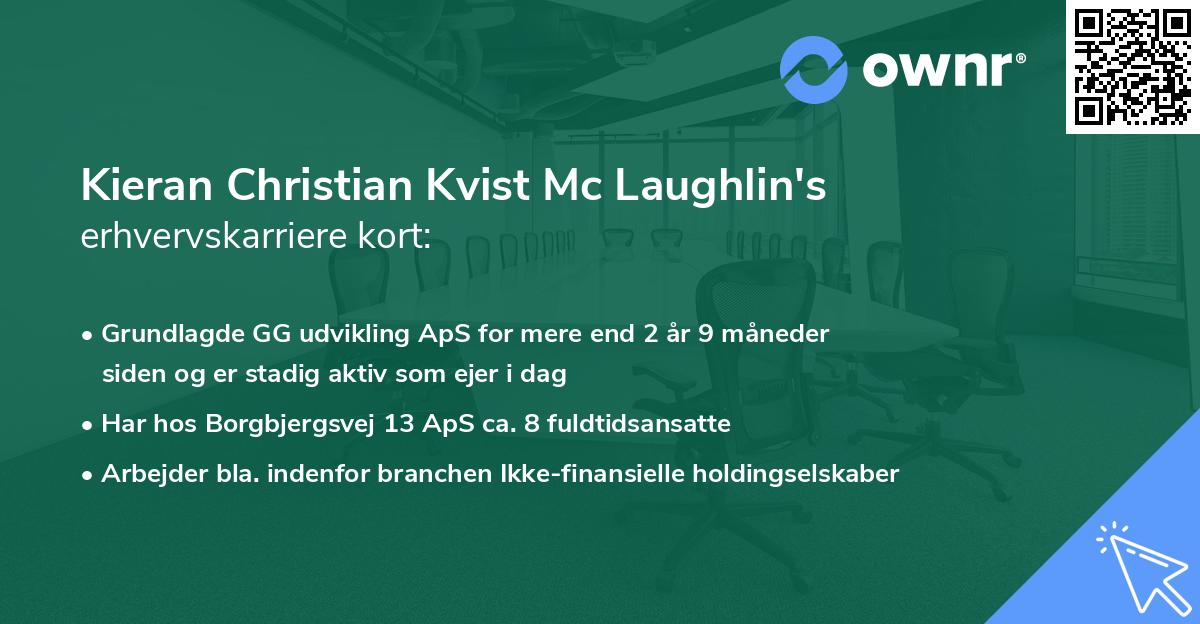 Kieran Christian Kvist Mc Laughlin's erhvervskarriere kort