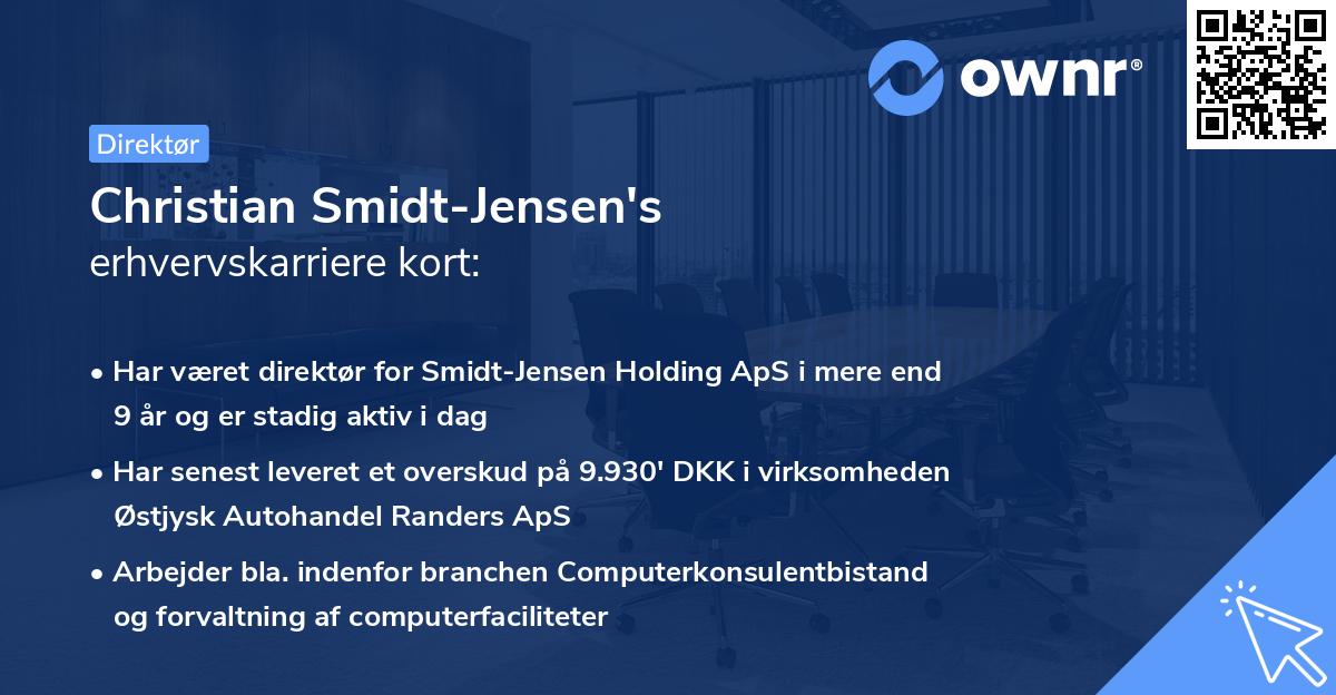 Christian Smidt-Jensen's erhvervskarriere kort