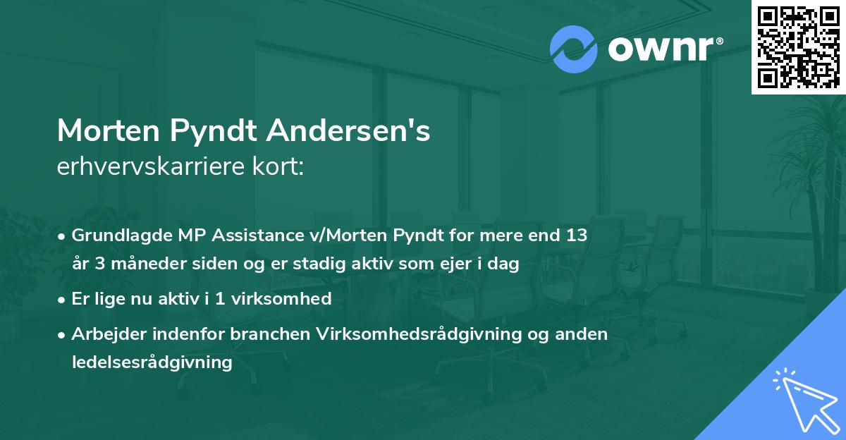 Morten Pyndt Andersen's erhvervskarriere kort