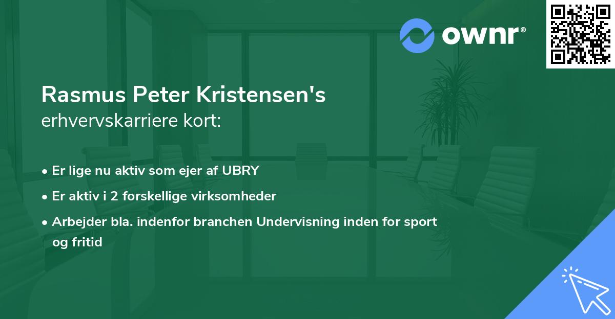 Rasmus Peter Kristensen's erhvervskarriere kort