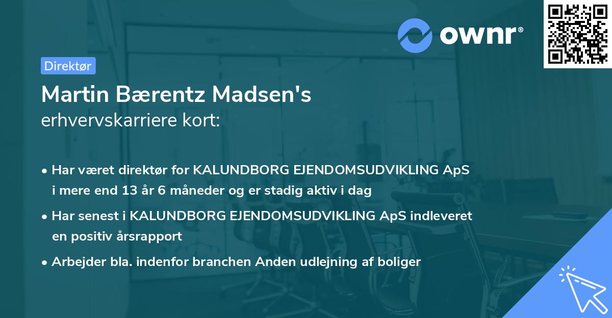 Martin Bærentz Madsen's erhvervskarriere kort