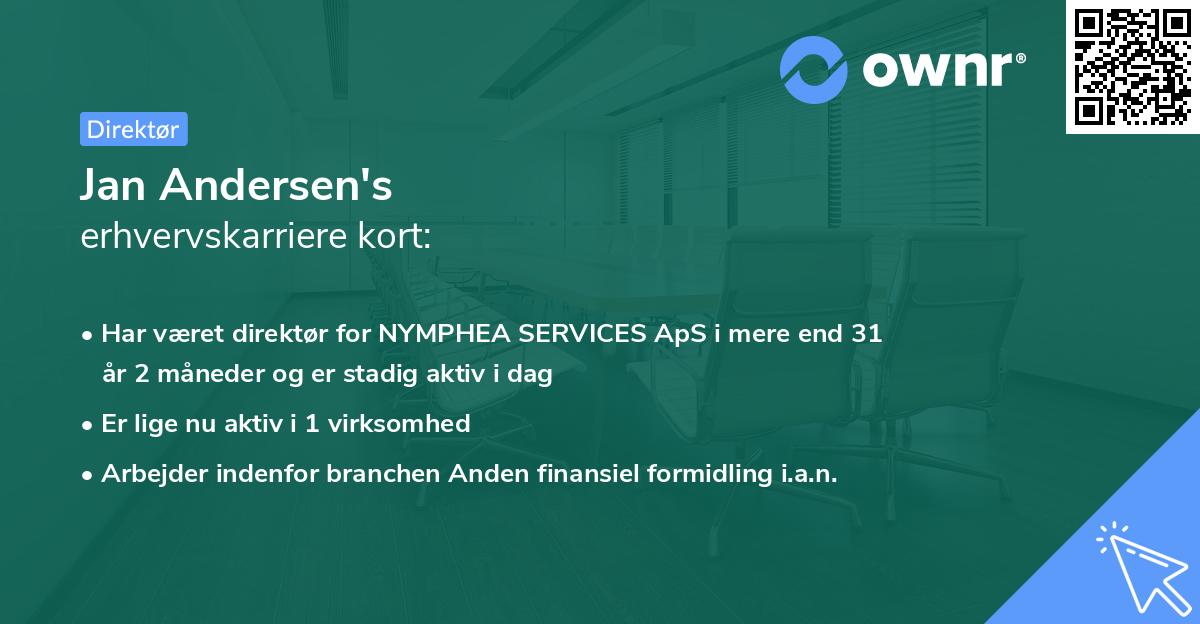 Jan Andersen's erhvervskarriere kort