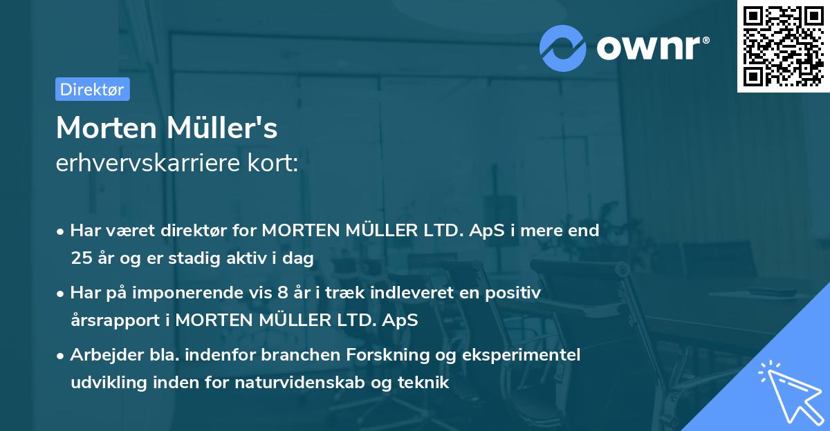 Morten Müller's erhvervskarriere kort