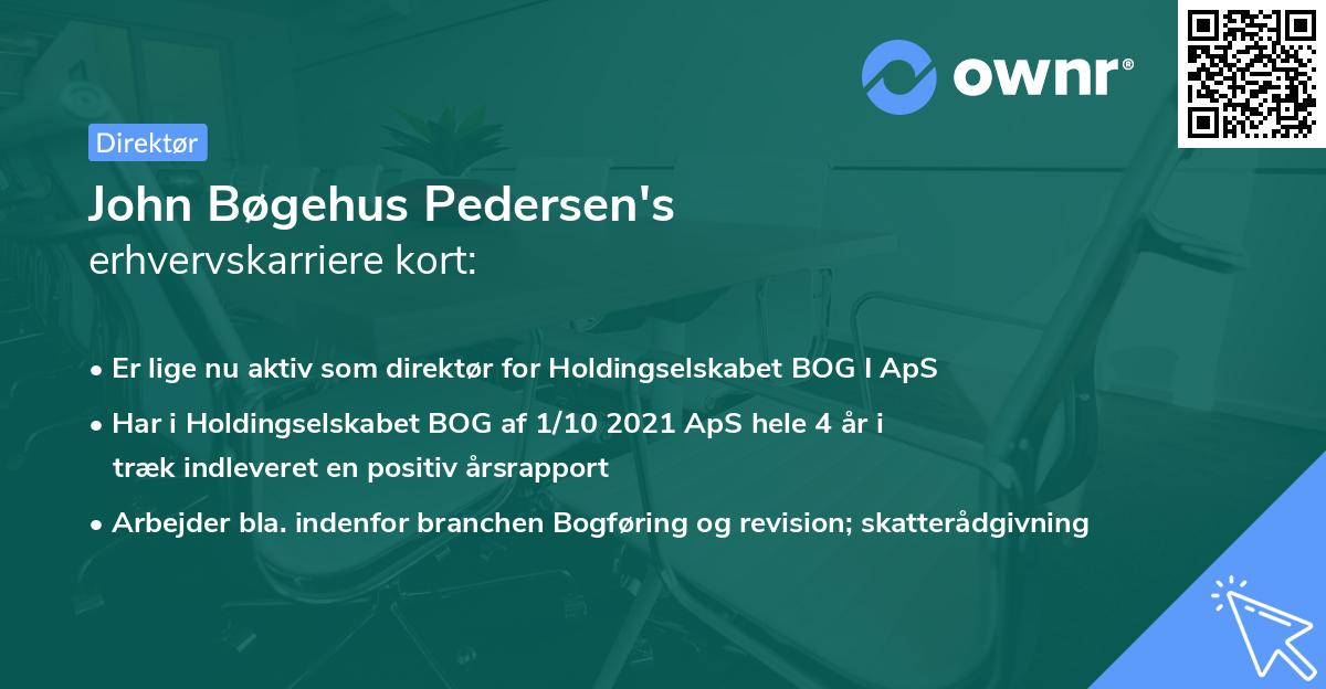 John Bøgehus Pedersen's erhvervskarriere kort