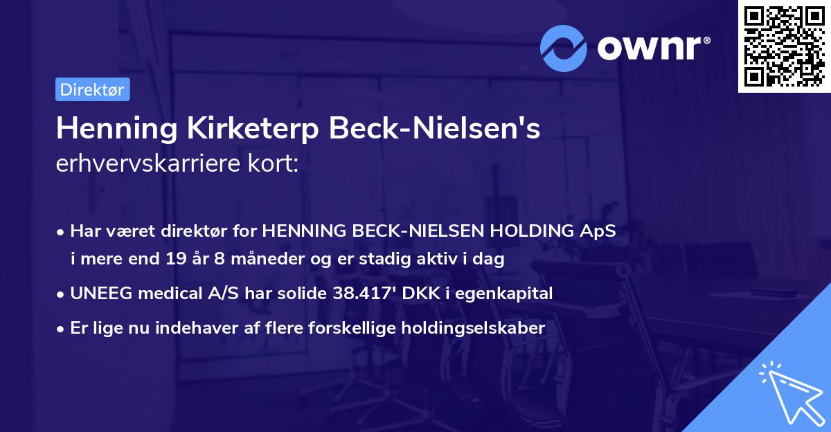 Henning Kirketerp Beck-Nielsen's erhvervskarriere kort