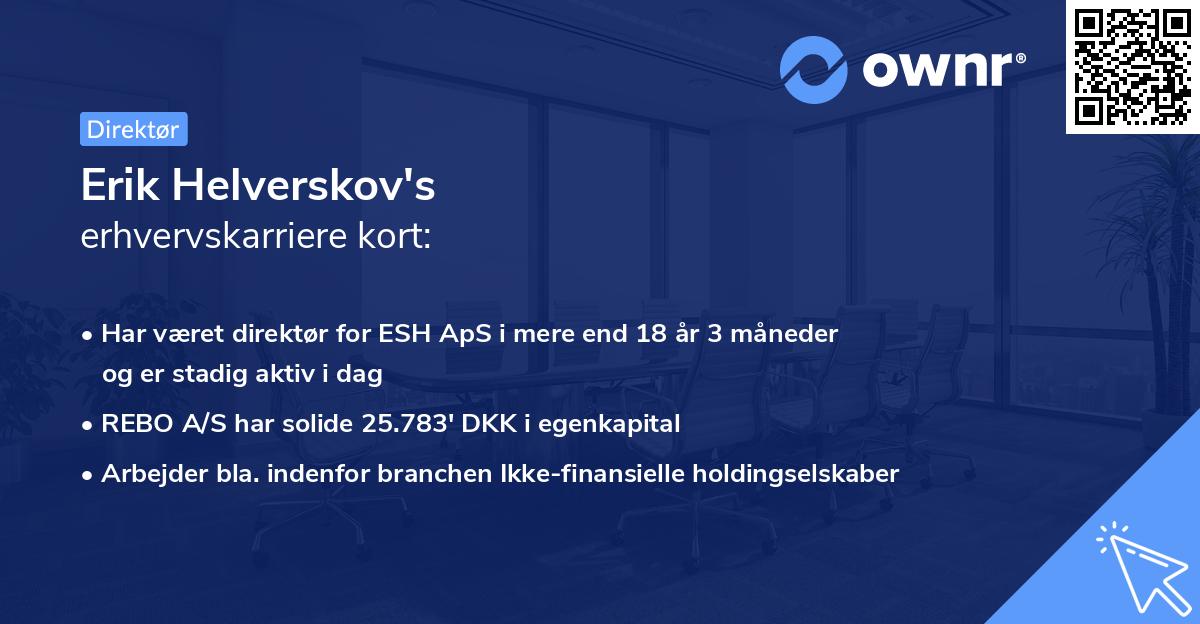 Erik Helverskov's erhvervskarriere kort