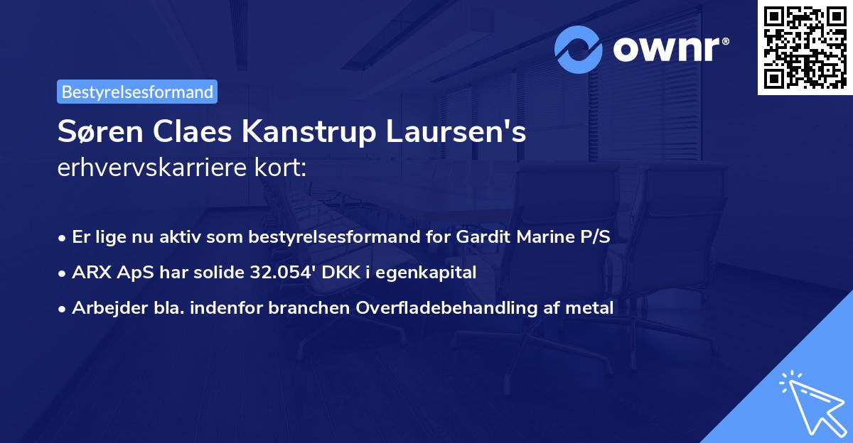 Søren Claes Kanstrup Laursen's erhvervskarriere kort