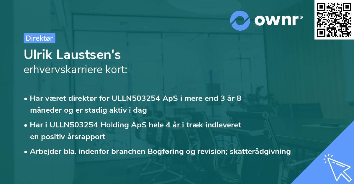 Ulrik Laustsen's erhvervskarriere kort