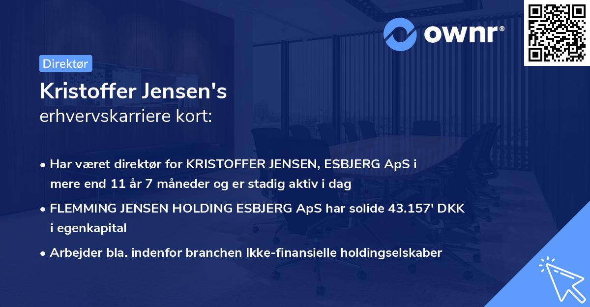 Kristoffer Jensen's erhvervskarriere kort