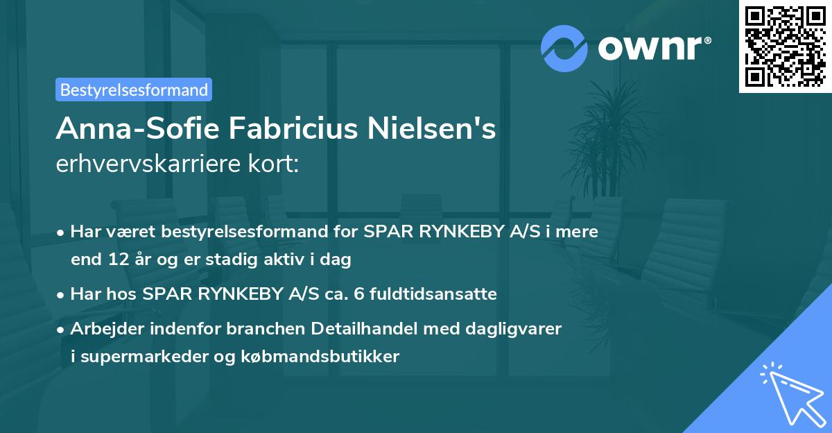 Anna-Sofie Fabricius Nielsen's erhvervskarriere kort