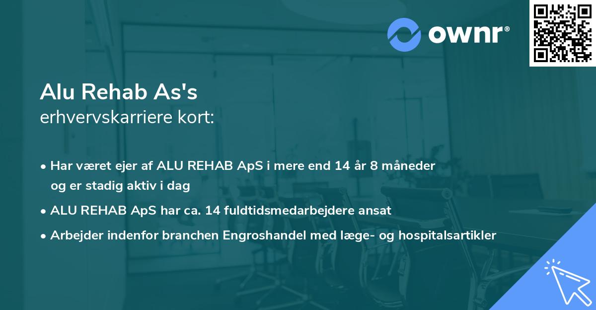 Alu Rehab As's erhvervskarriere kort