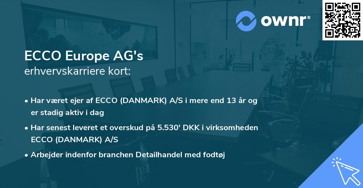 ECCO Europe AG's erhvervskarriere kort