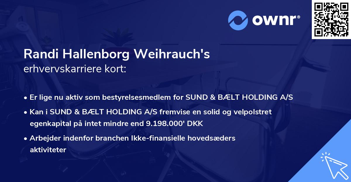 Randi Hallenborg Weihrauch's erhvervskarriere kort
