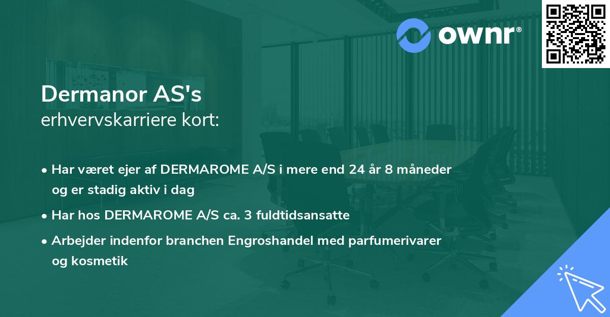 Dermanor AS's erhvervskarriere kort